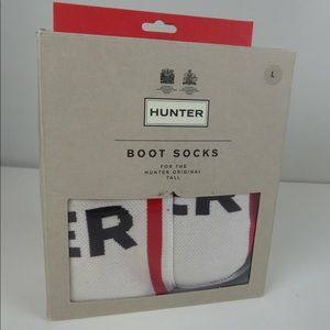 Hunter Original Tall Boot Socks Fleece Logo Cuff